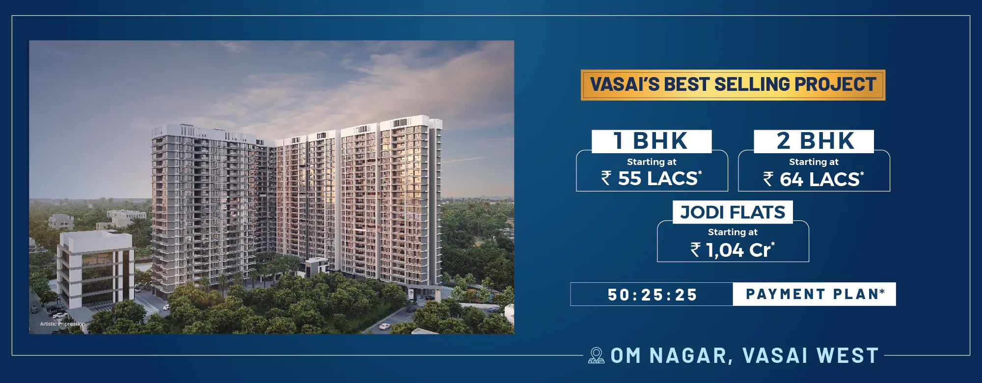 1, 2, 3 BHK Jodi Flats Vasai West